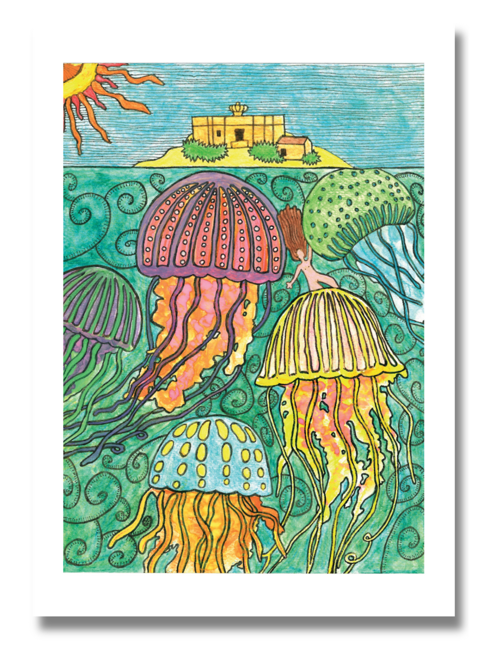 Eva Luna x HelloMbare - Isola delle Correnti Postcard